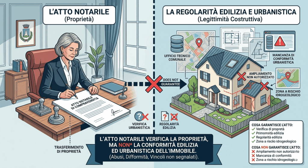 Notaio non garantisce conformità