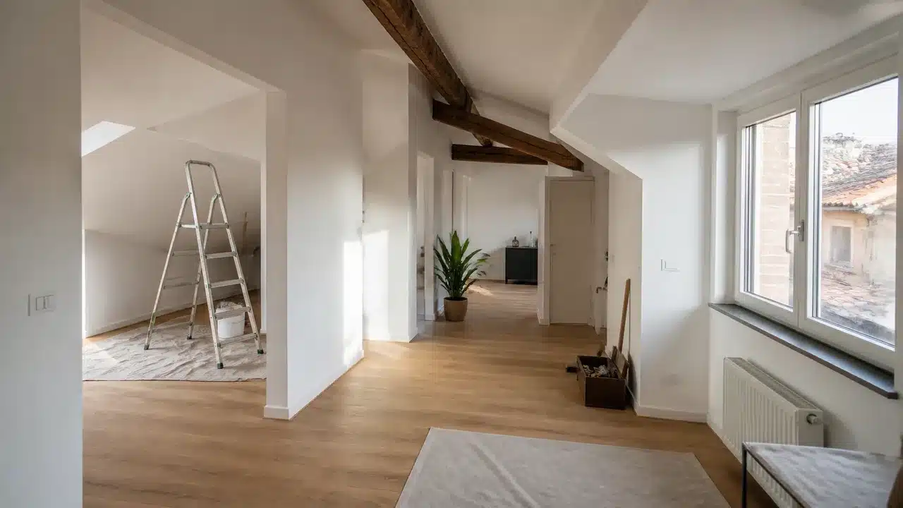 Spazio interno trasformato dopo il cambio di destinazione d'uso