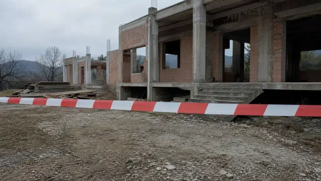 Cantiere sospeso per reato di abuso edilizio