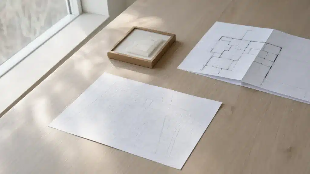 Scrivania con visura catastale, planimetria e cornice architettonica, voltura catastale